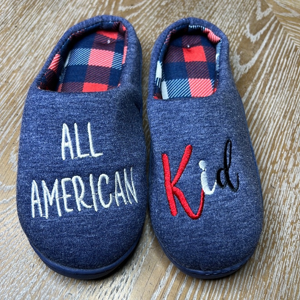 ALL AMERICAN KID Blue Kid Unisex Slippers S 11-12